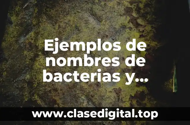 Ejemplos de nombres de bacterias y Significado