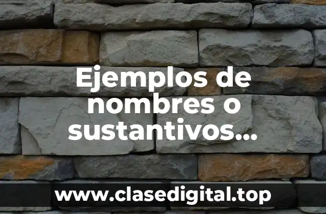 Ejemplos de nombres o sustantivos patronimicos