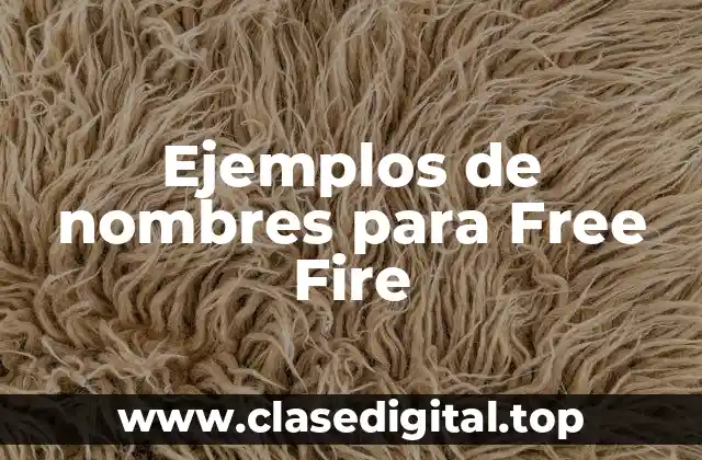 Ejemplos de nombres para Free Fire