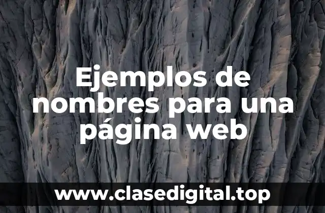 Ejemplos de nombres para una página web