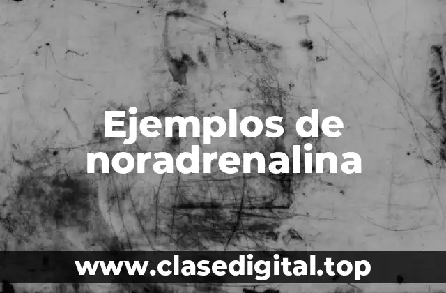 Ejemplos de noradrenalina