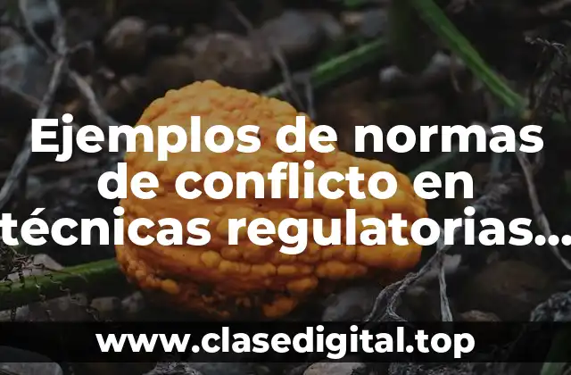 Ejemplos de normas de conflicto en técnicas regulatorias en México