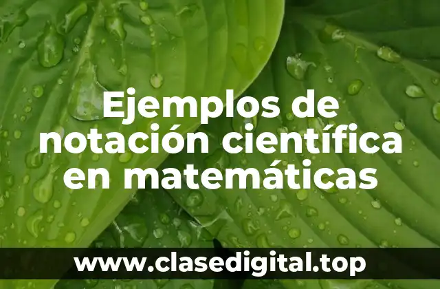 Ejemplos de notación científica en matemáticas