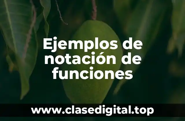 Ejemplos de notación de funciones