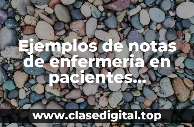 Ejemplos de notas de enfermería