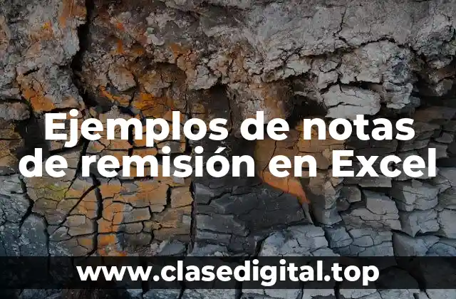 Ejemplos de notas de remisión en Excel
