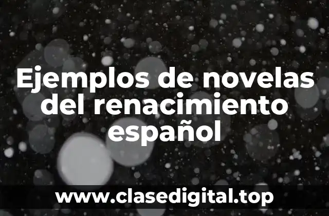 Ejemplos de novelas del renacimiento español