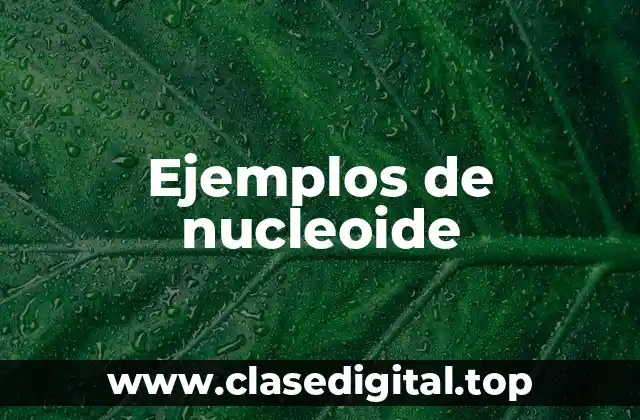 Ejemplos de nucleoide