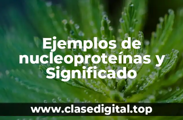 Ejemplos de nucleoproteínas y Significado