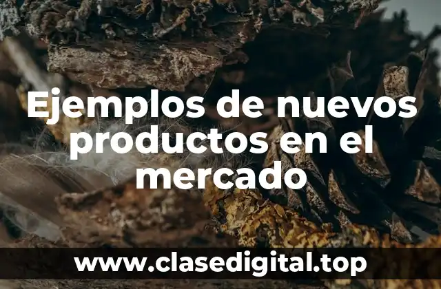Ejemplos de nuevos productos en el mercado