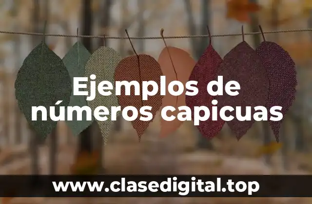 Ejemplos de números capicuas