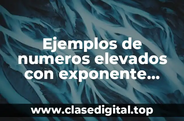 Ejemplos de números elevados con exponente negativo