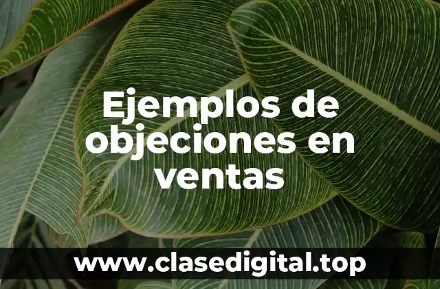 Ejemplos de objeciones en ventas