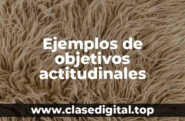 Ejemplos de objetivos actitudinales