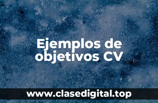 Ejemplos de objetivos CV