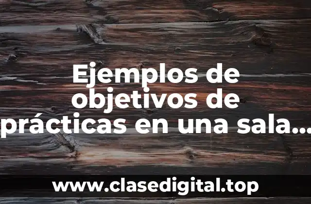 Ejemplos de objetivos de prácticas en una sala de computo