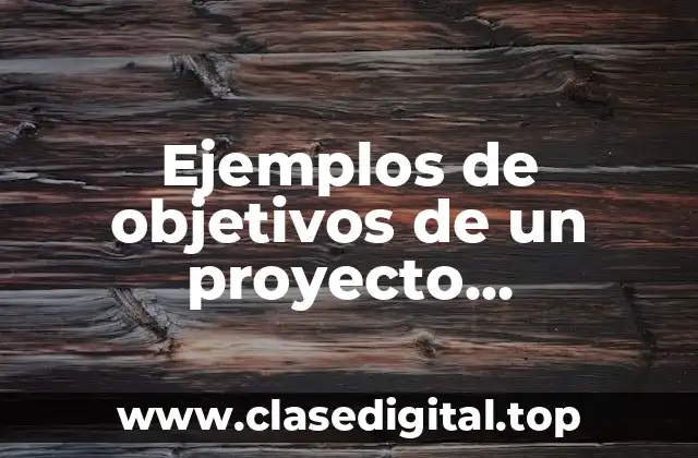 Ejemplos de objetivos de un proyecto documental para una empresa