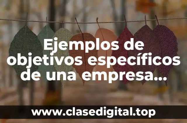 Ejemplos de objetivos específicos de una empresa constructora