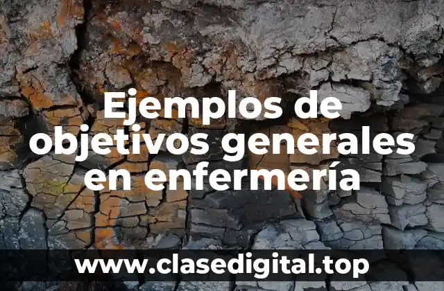 Ejemplos de objetivos generales en enfermería