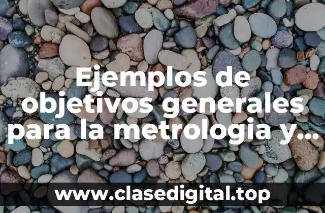 Ejemplos de objetivos generales para la metrologia y Significado