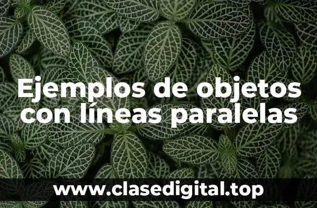 Ejemplos de objetos con líneas paralelas