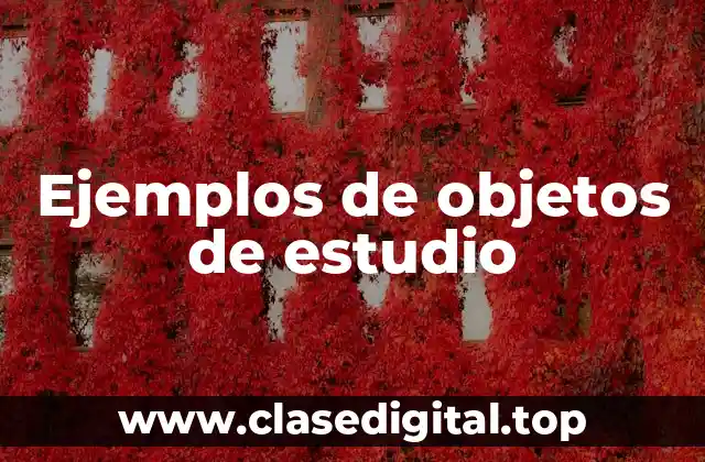 Ejemplos de objetos de estudio