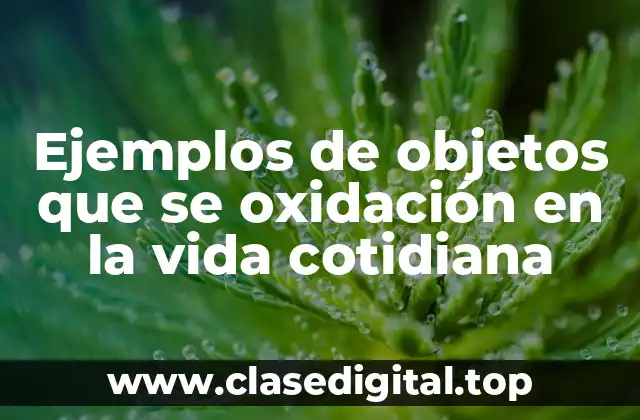Ejemplos de objetos que se oxidación en la vida cotidiana