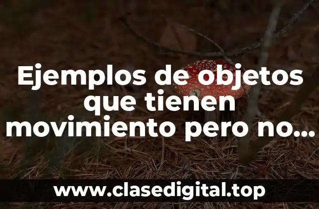 Ejemplos de objetos que tienen movimiento pero no tienen desplazamiento