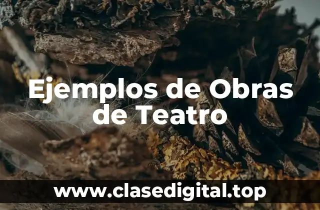 Ejemplos de Obras de Teatro