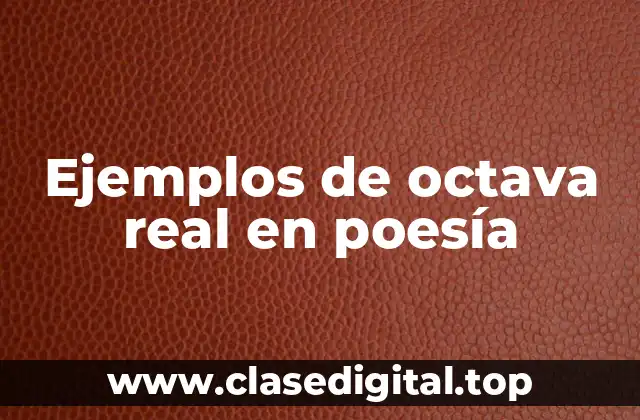 Ejemplos de octava real en poesía