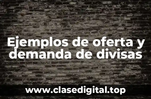 Ejemplos de oferta y demanda de divisas