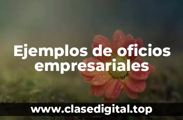Ejemplos de oficios empresariales