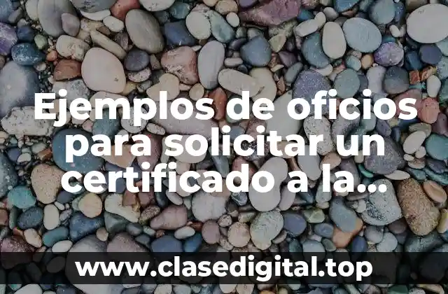 Ejemplos de oficios para solicitar un certificado a la universidad