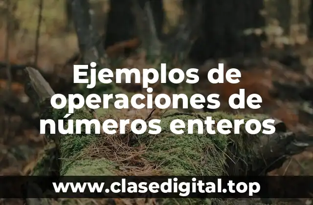 Ejemplos de operaciones de números enteros