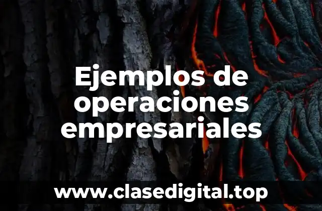 Ejemplos de operaciones empresariales