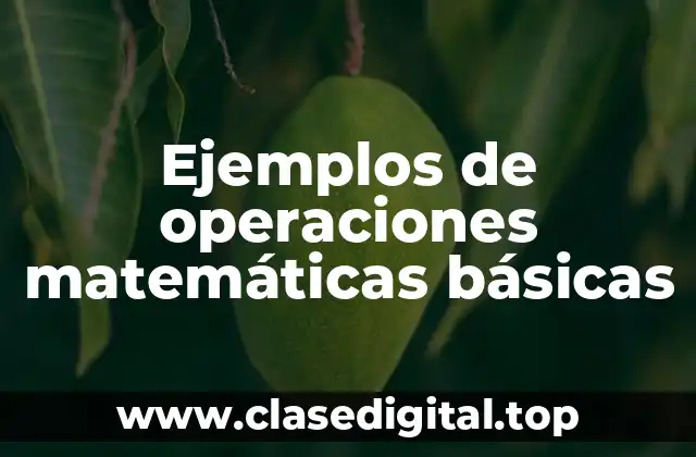 Ejemplos de operaciones matemáticas básicas