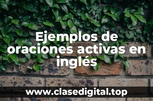Ejemplos de oraciones activas en inglés