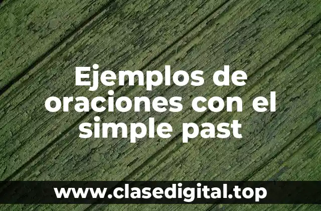 Ejemplos de oraciones con el simple past