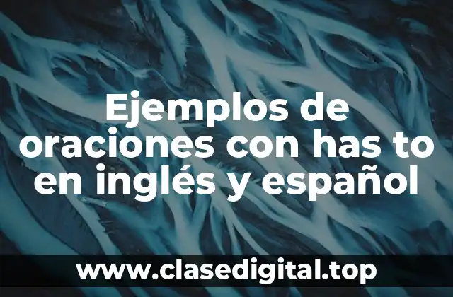 Ejemplos de oraciones con has to en inglés y español