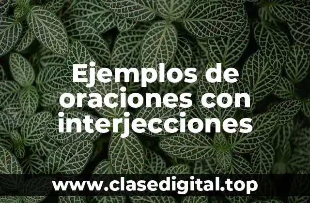 Ejemplos de oraciones con interjecciones