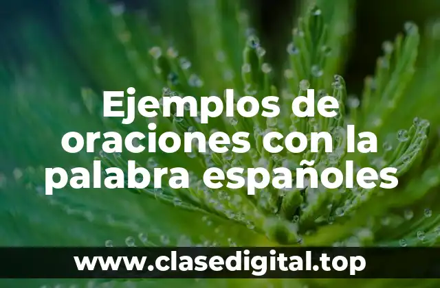 Ejemplos de oraciones con la palabra españoles