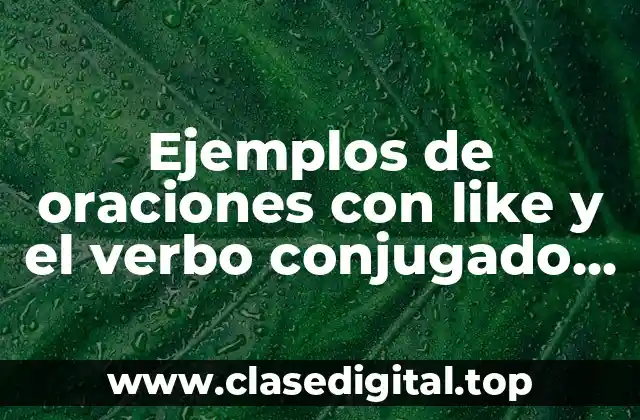 Ejemplos de oraciones con like y el verbo conjugado en -ing