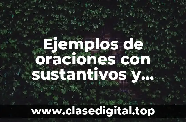 Ejemplos de oraciones con sustantivos y adjetivos calificativos