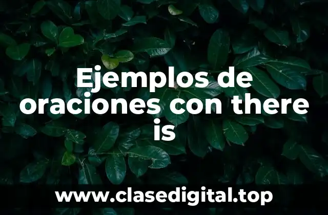 Ejemplos de oraciones con there is