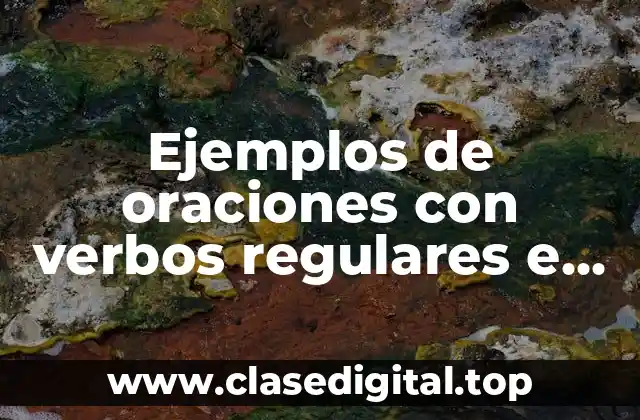 Ejemplos de oraciones con verbos regulares e irregulares en inglés