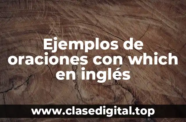 Ejemplos de oraciones con which en inglés