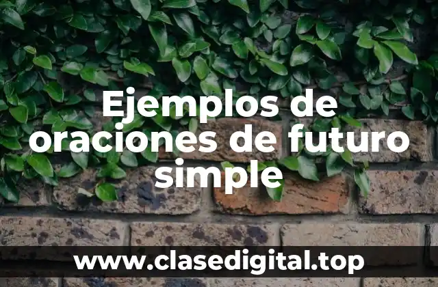 Ejemplos de oraciones de futuro simple