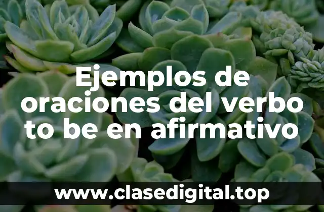 Ejemplos de oraciones del verbo to be en afirmativo