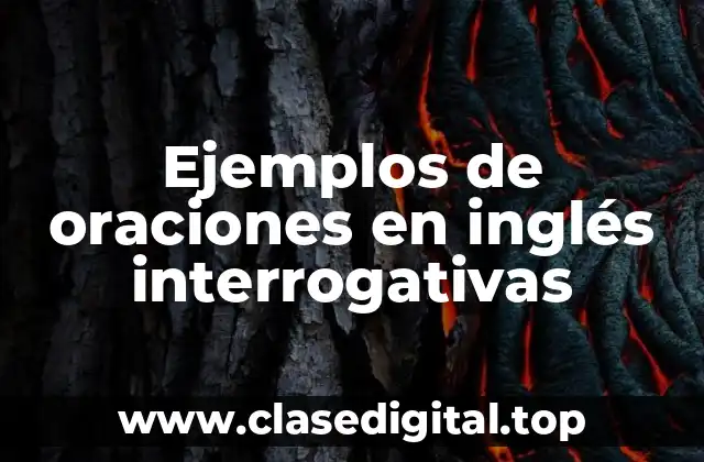 Ejemplos de oraciones en inglés interrogativas