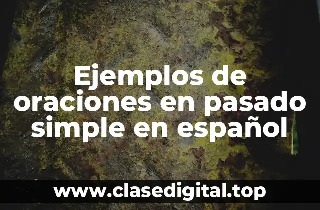 Ejemplos de oraciones en pasado simple en español